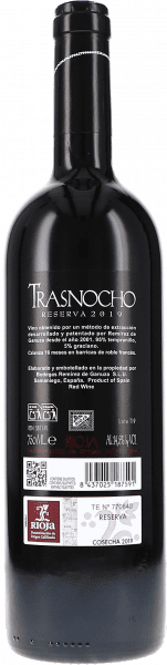 Transnocho Reserva - Remirez de Ganuza - Rotwein